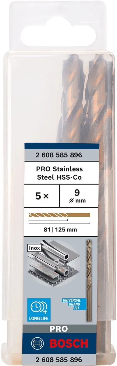 Bosch Professional ST. LINE HSS-CO Metaalboren 9mm - 5 Stuks