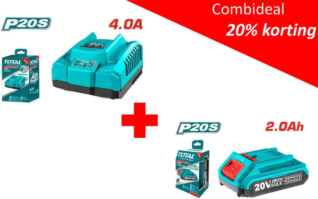 Total Lithium-Ion Lader + 2.0Ah Accu