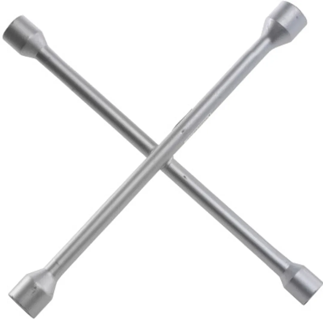 Carpoint Kruissleutel 17/19/21/22mm - Volledig Staal - Zilver
