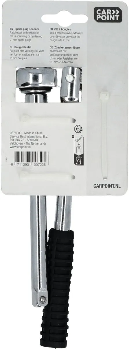 Carpoint Bougiesleutel-ratel 21mm - Aluminium