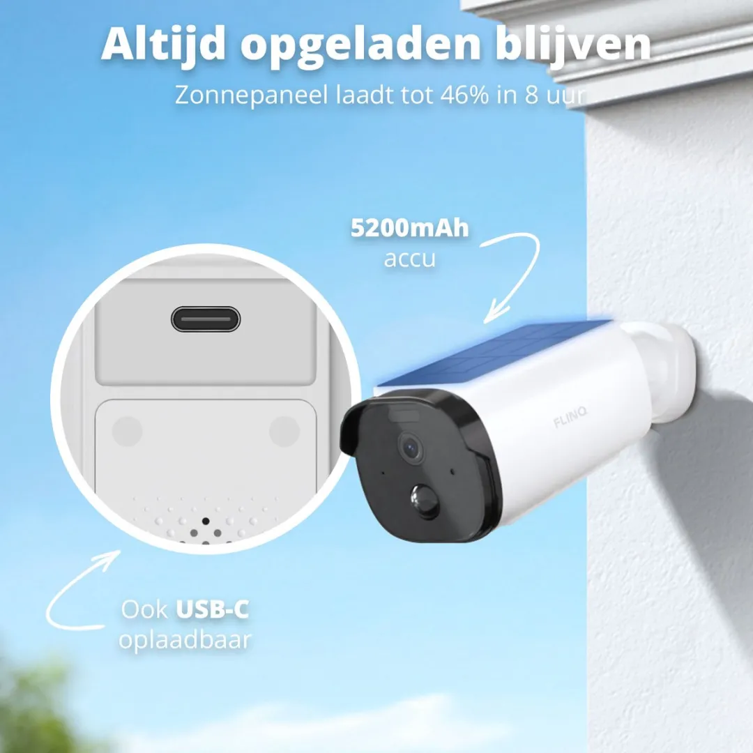 FlinQ Sentinel Slimme Beveiligingscamera 2K - Wit