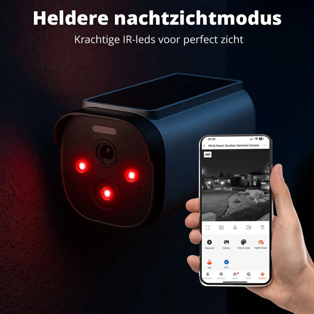 FlinQ Sentinel Slimme Beveiligingscamera 2K - Wit