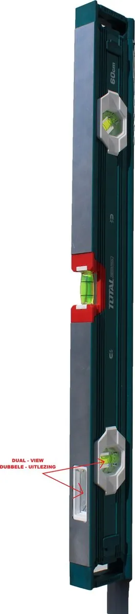 Total Magnetische Waterpas 80cm - 0,5mm/m - Groen
