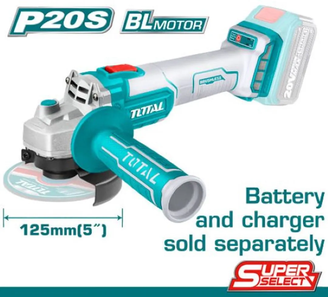 Total Haakse Slijper 125mm 20V
