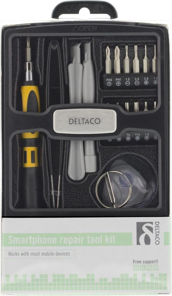 Deltaco VK-36 Gereedschapskit Tablet/Smartphone - 20 Stuks