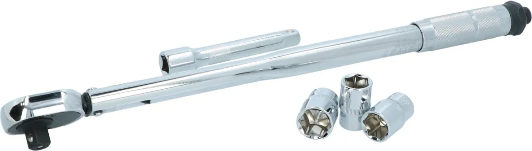 Carpoint Momentsleutelset 40-210Nm 5-delig - 17/19/21mm - Grijs