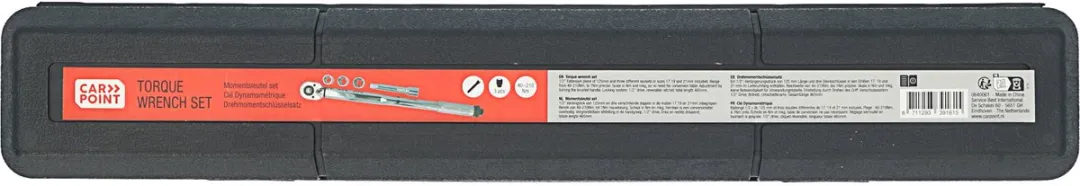 Carpoint Momentsleutelset 40-210Nm 5-delig - 17/19/21mm - Grijs - afbeelding 6 van 6
