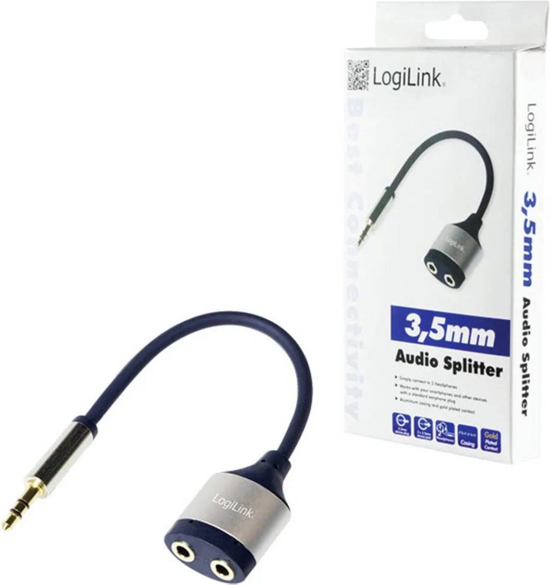 Logilink CA1100 Jackplug Audio Adapter - 2x Vrouwelijk 3,5mm