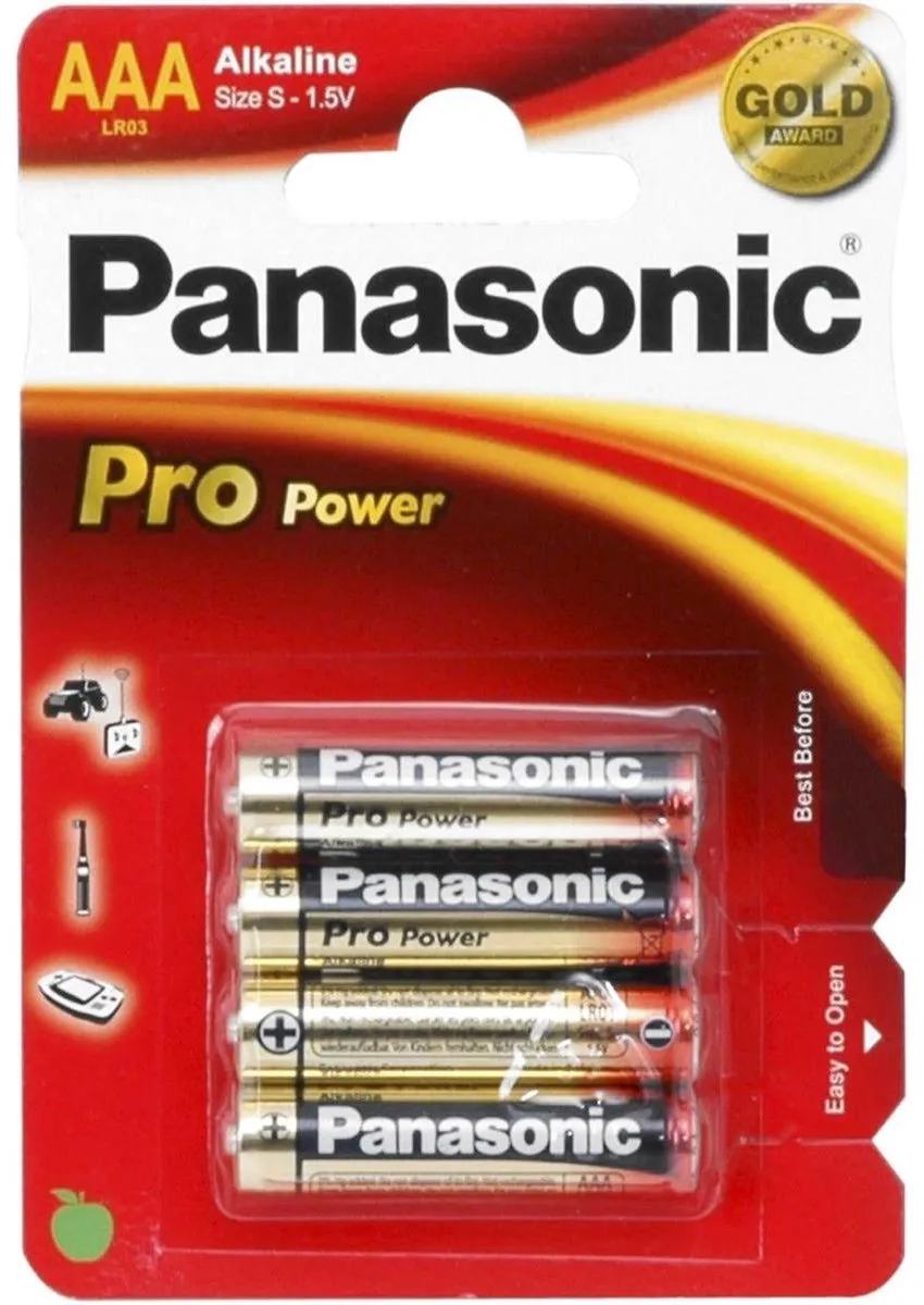 Panasonic AAA Pro Power Batterijen - 4 Stuks
