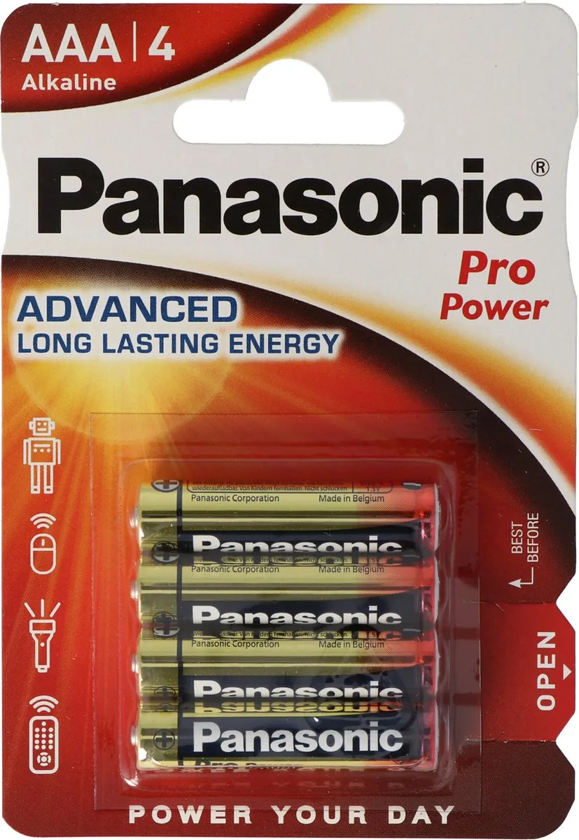 Panasonic AAA Pro Power Batterijen - 4 Stuks