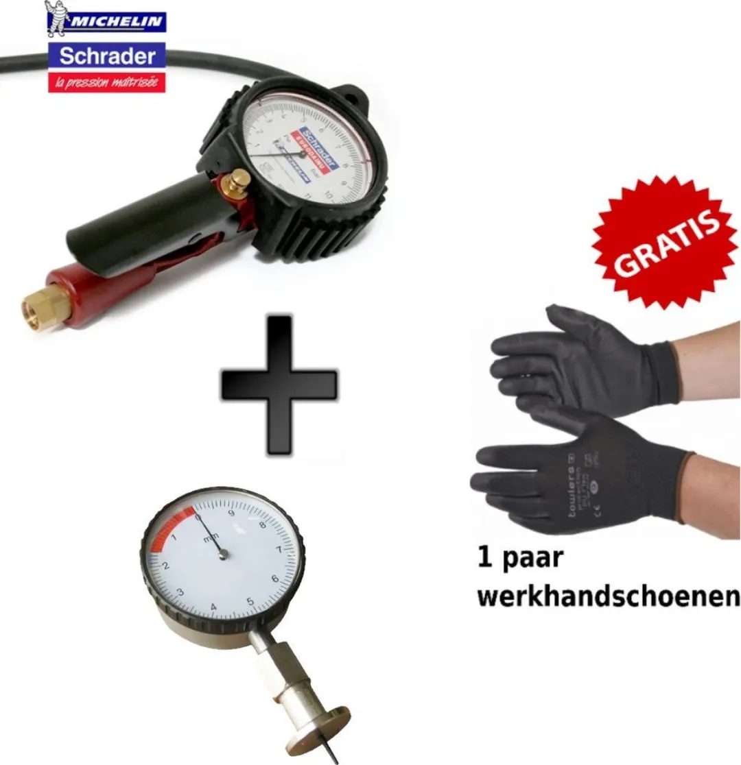 Michelin Eurodainu Bandenvulmeter & Profielmeter 0-10mm