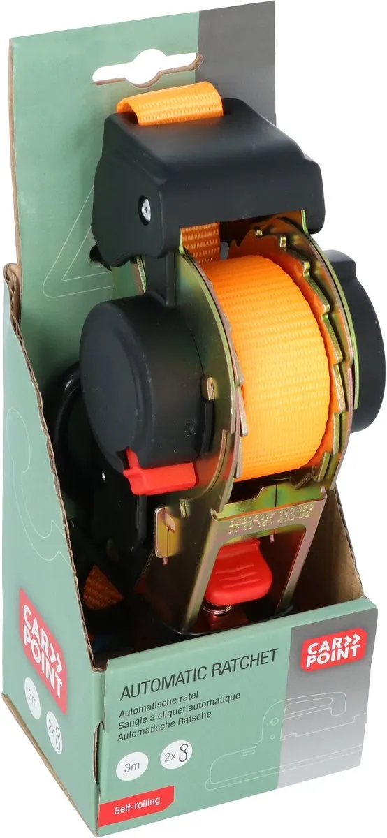 Carpoint Spanband Automatisch 3m - 325kg - Oranje