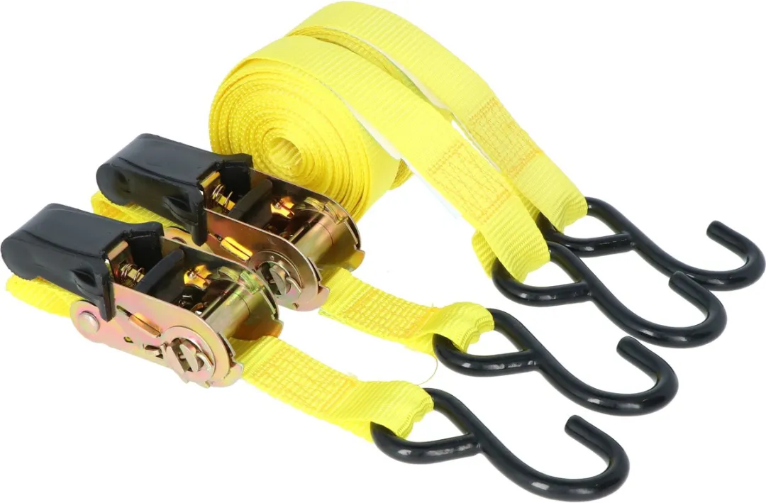 Carpoint Luxe Spanbanden 5m - 2 Stuks - 350 kg - Geel - afbeelding 6 van 6