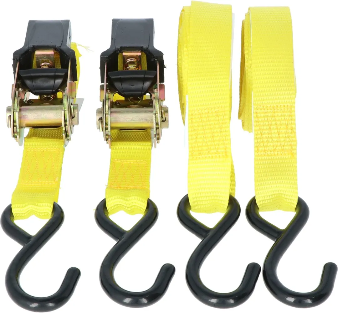 Carpoint Luxe Spanbanden 5m - 2 Stuks - 350 kg - Geel