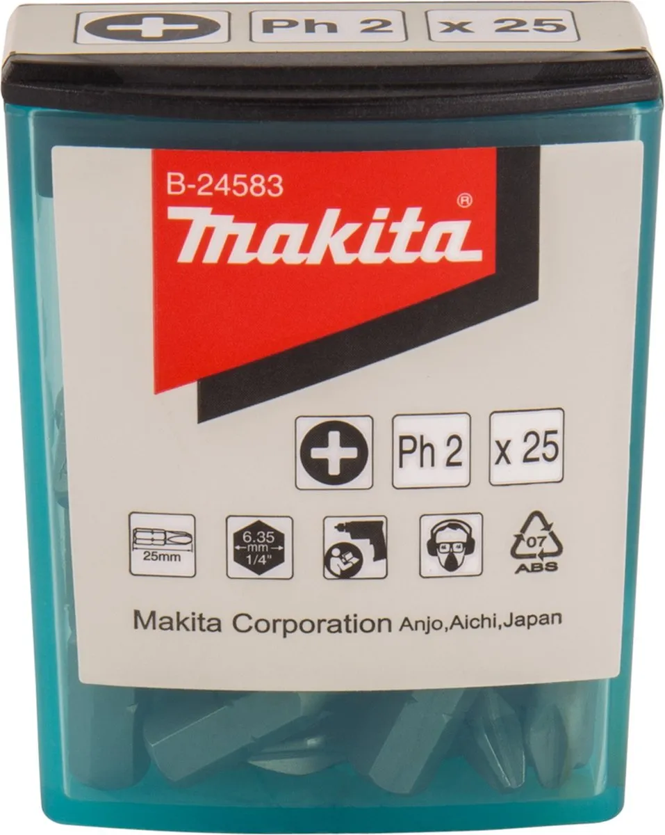Makita PH2 Schroefbits - 25 Stuks