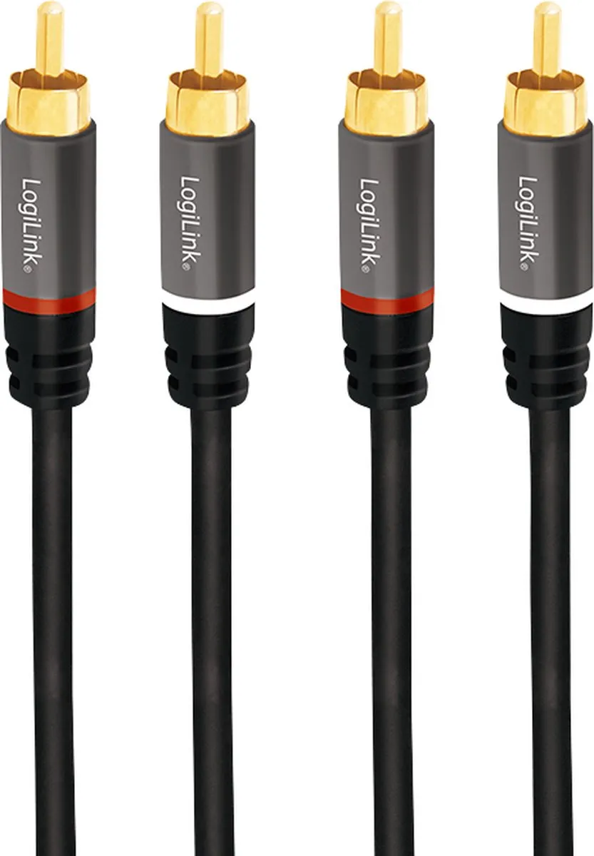 Logilink CA1208 Cinch Audio Kabel 7.5m - Zwart