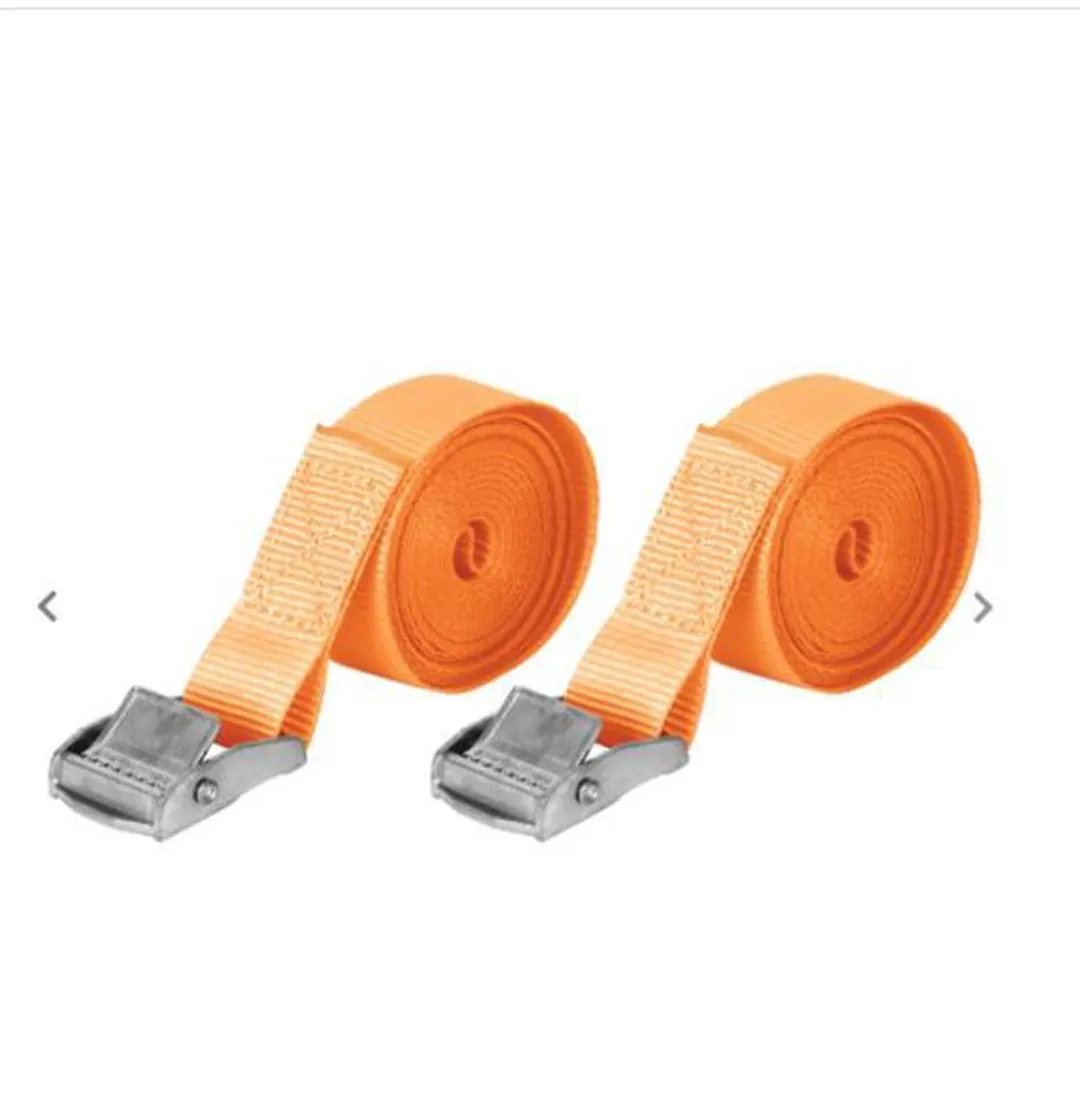 Carpoint Spanbanden 4,5m 25mm - 250kg - 2 Stuks - Oranje