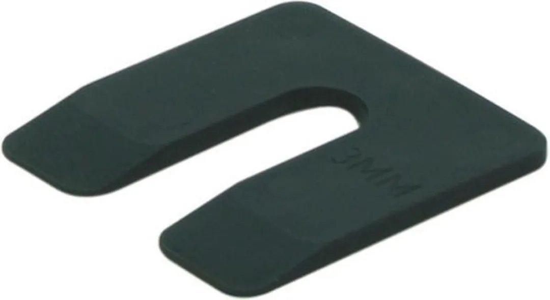 GB Uitvulplaatje Zwart 3x50x50mm
