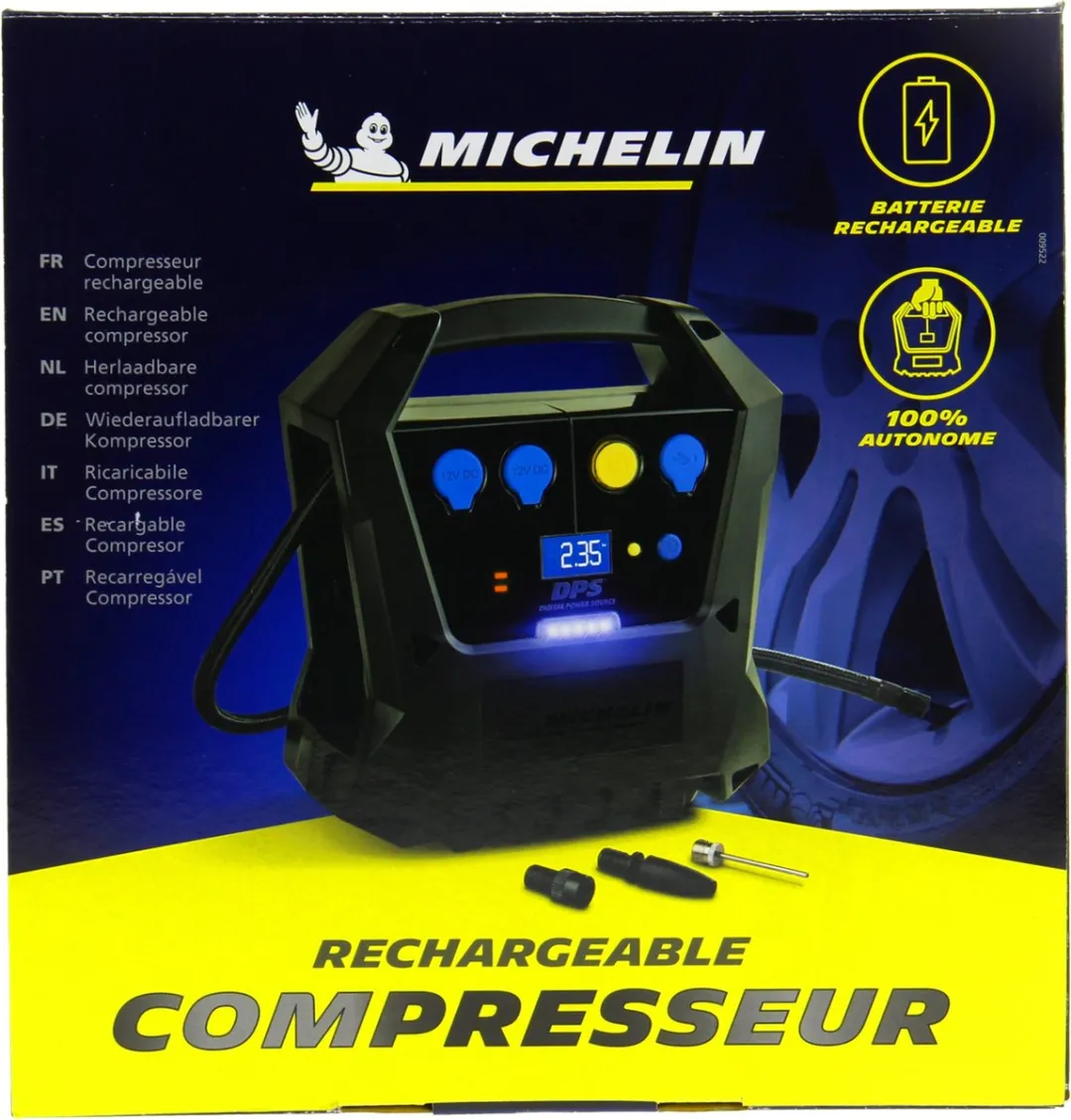 Michelin Oplaadbare Compressor 120W - 6,9 bar - Zwart