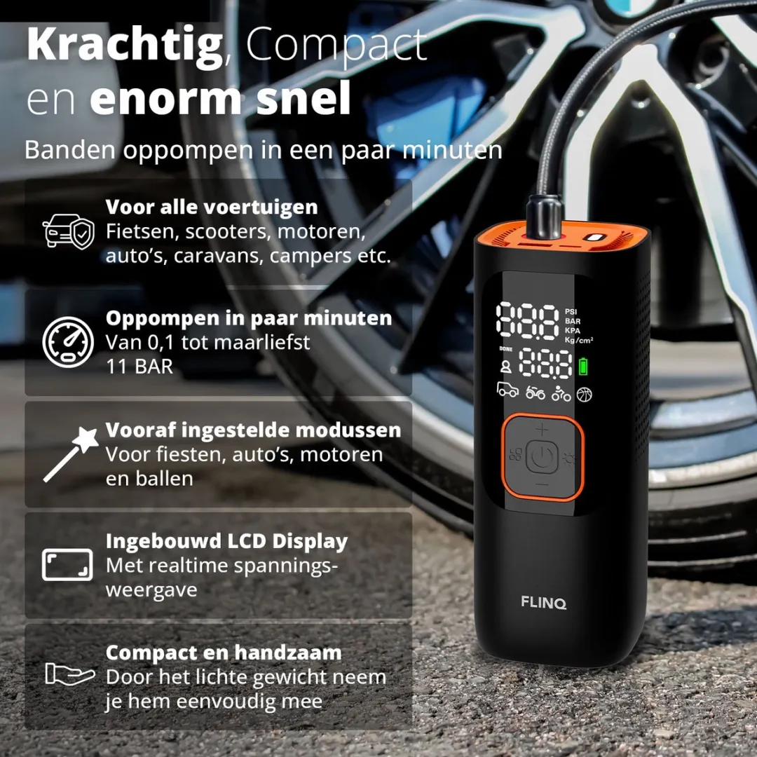 FlinQ Draagbare Compressor Luchtcompressor - 60W 32L/min USB
