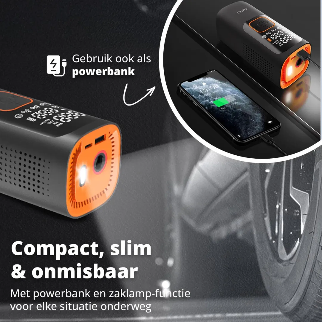 FlinQ Draagbare Compressor Luchtcompressor - 60W 32L/min USB