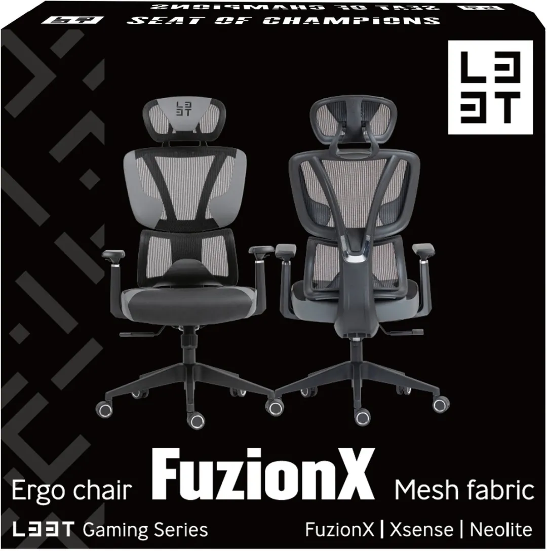 Deltaco FuzionX L33T Gaming Stoel - Grijs/Zwart