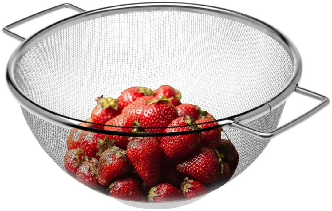 Excellent Houseware Roestvrijstalen Keukenzeef 20cm - Zilver - afbeelding 6 van 6