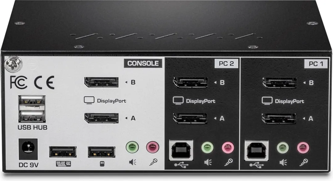 Trendnet TK-240DP KVM-switch - 2x USB 2.0 - Zwart