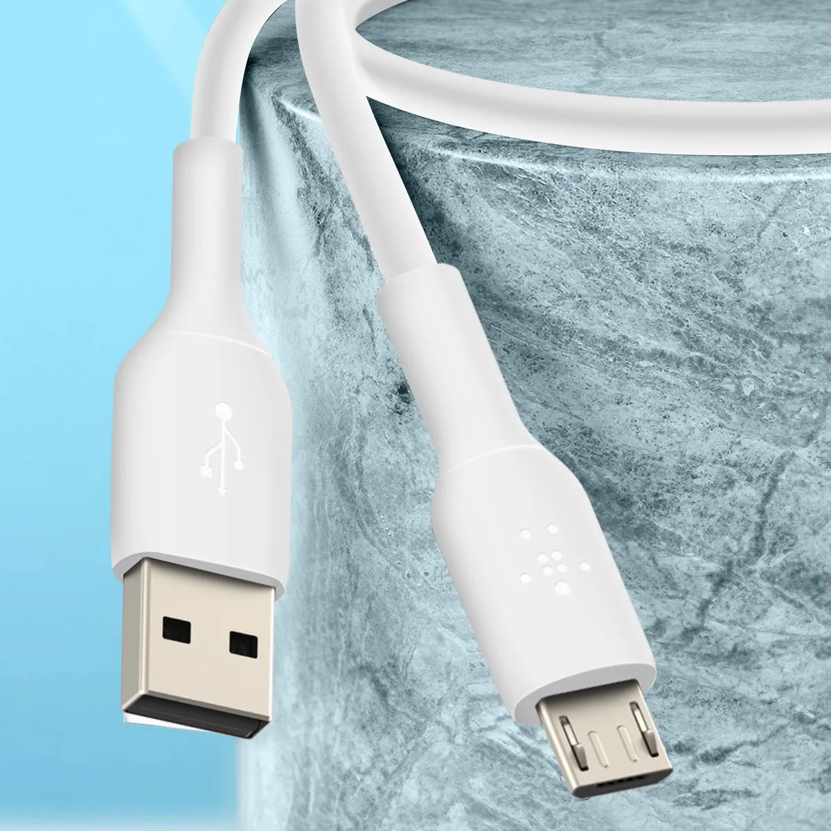 Belkin CAB005bt1MWH Micro-USB naar USB-kabel 1m - Wit