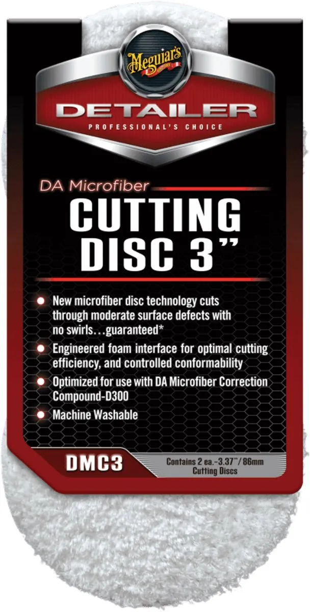 Meguiars Professional DA Microfiber Cutting Disc Pad DMC3