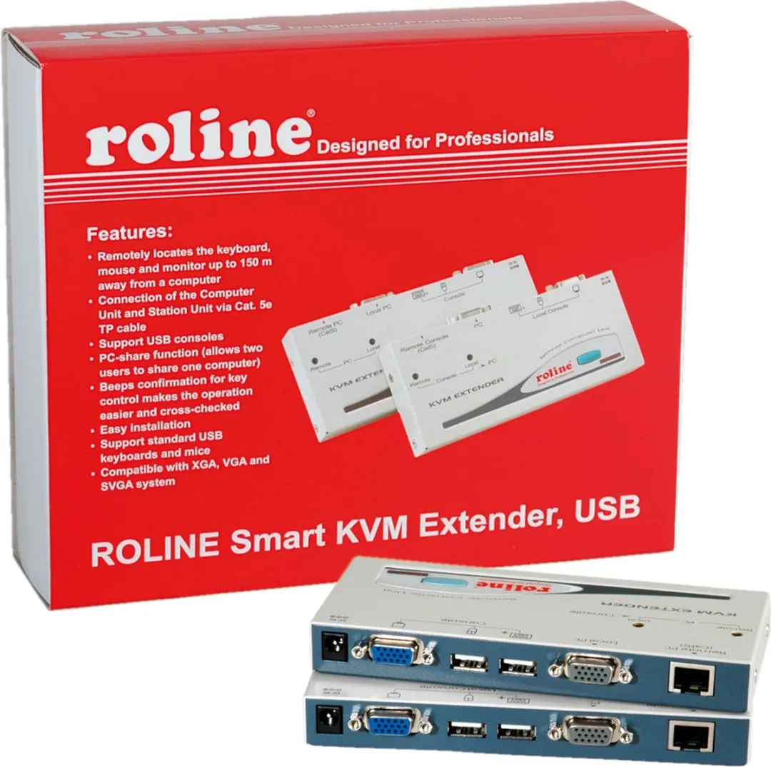 Roline Smart KVM Extender VGA USB via RJ45 - afbeelding 2 van 6