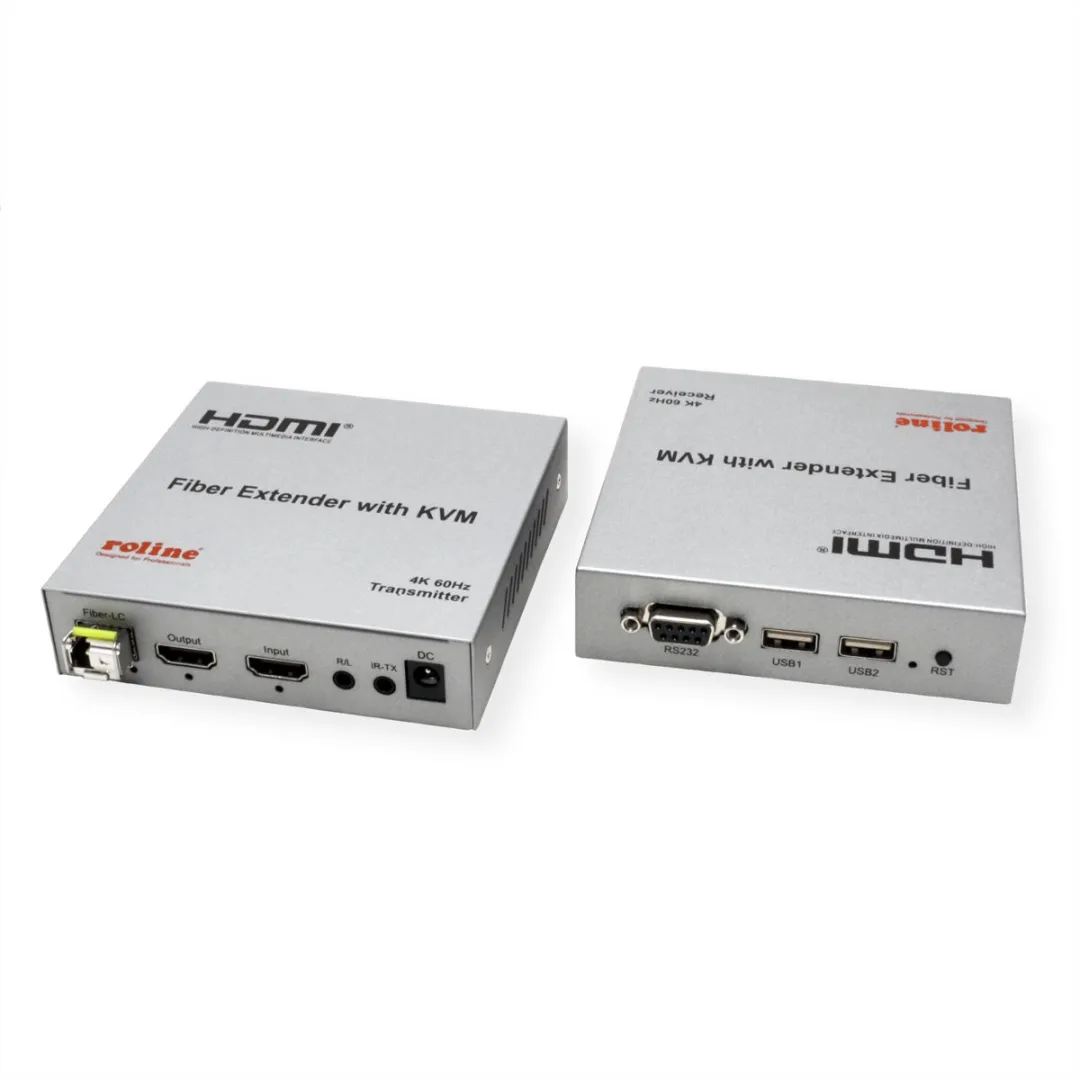Roline KVM Glasvezel Verlenger HDMI 4K
