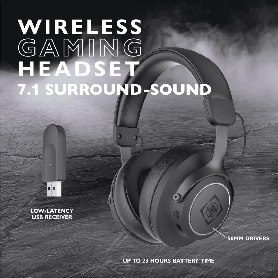 Deltaco DH440 Draadloze USB Gaming Headset 7.1 - Zwart