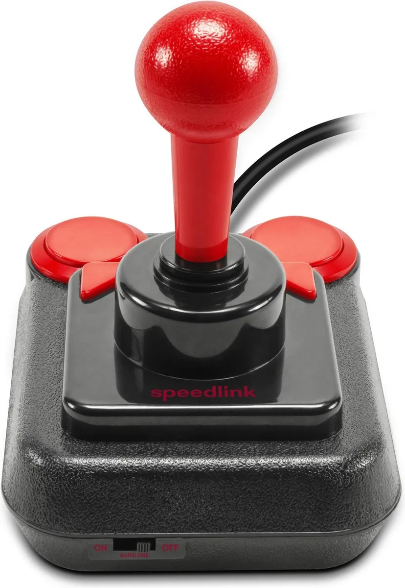 Speedlink Anniversary Competition Pro USB Joystick - 20 Retro Games - Zwart/Rood