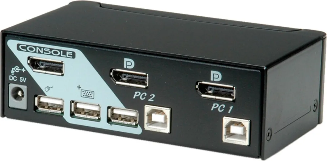 Roline DisplayPort USB 2.0 KVM Switch 2 PC - afbeelding 6 van 6