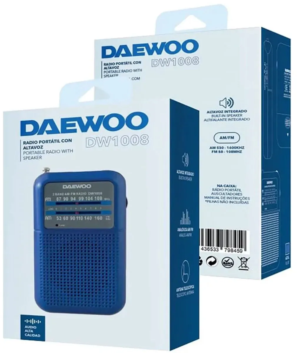 Daewoo DW1008BL Radio - Blauw