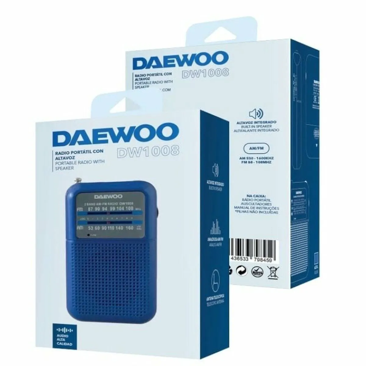 Daewoo DW1008BL Radio - Blauw