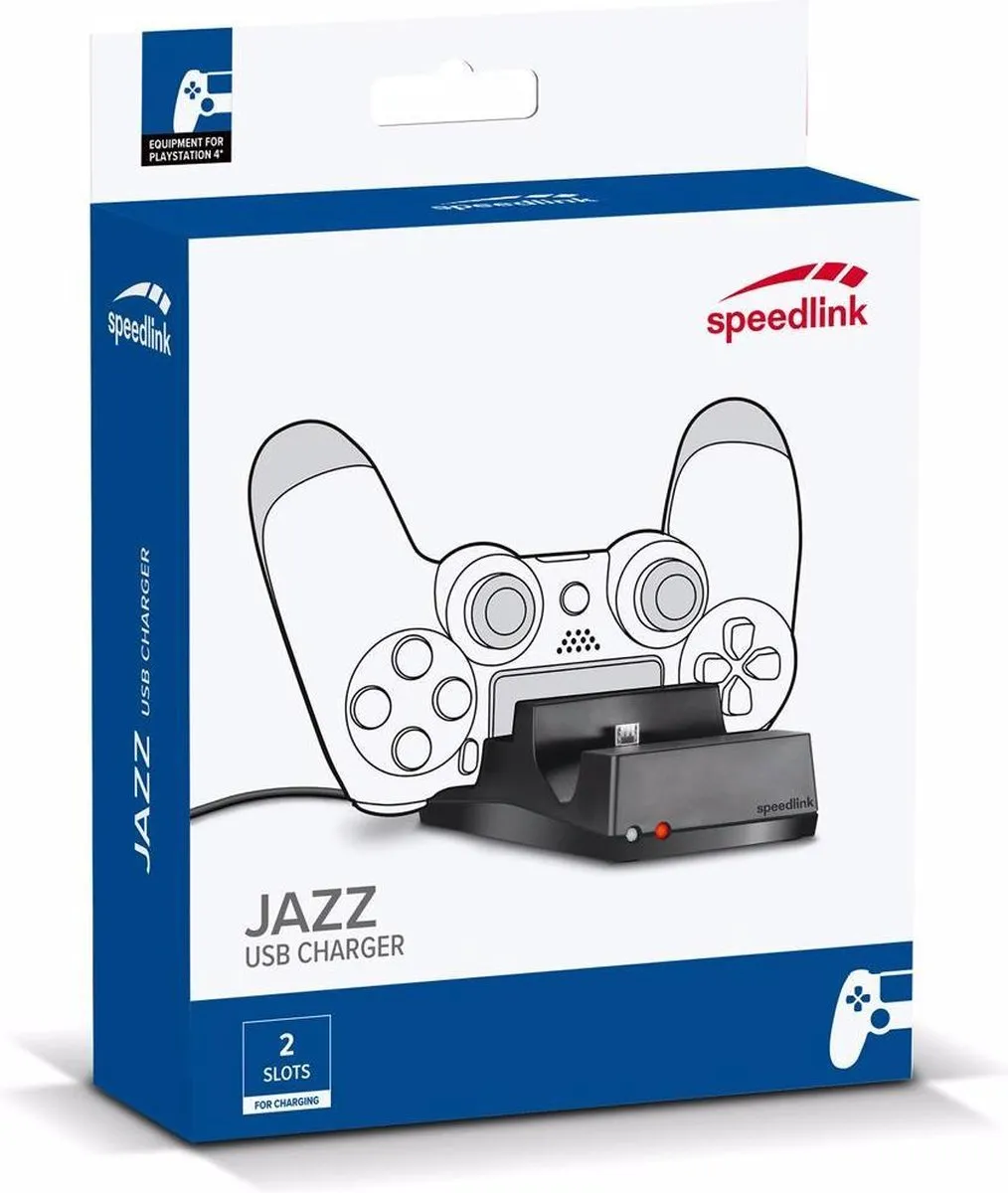 Speedlink JAZZ SL-450000-BK USB Oplaadstation - PS4 DualShock 4 - Zwart