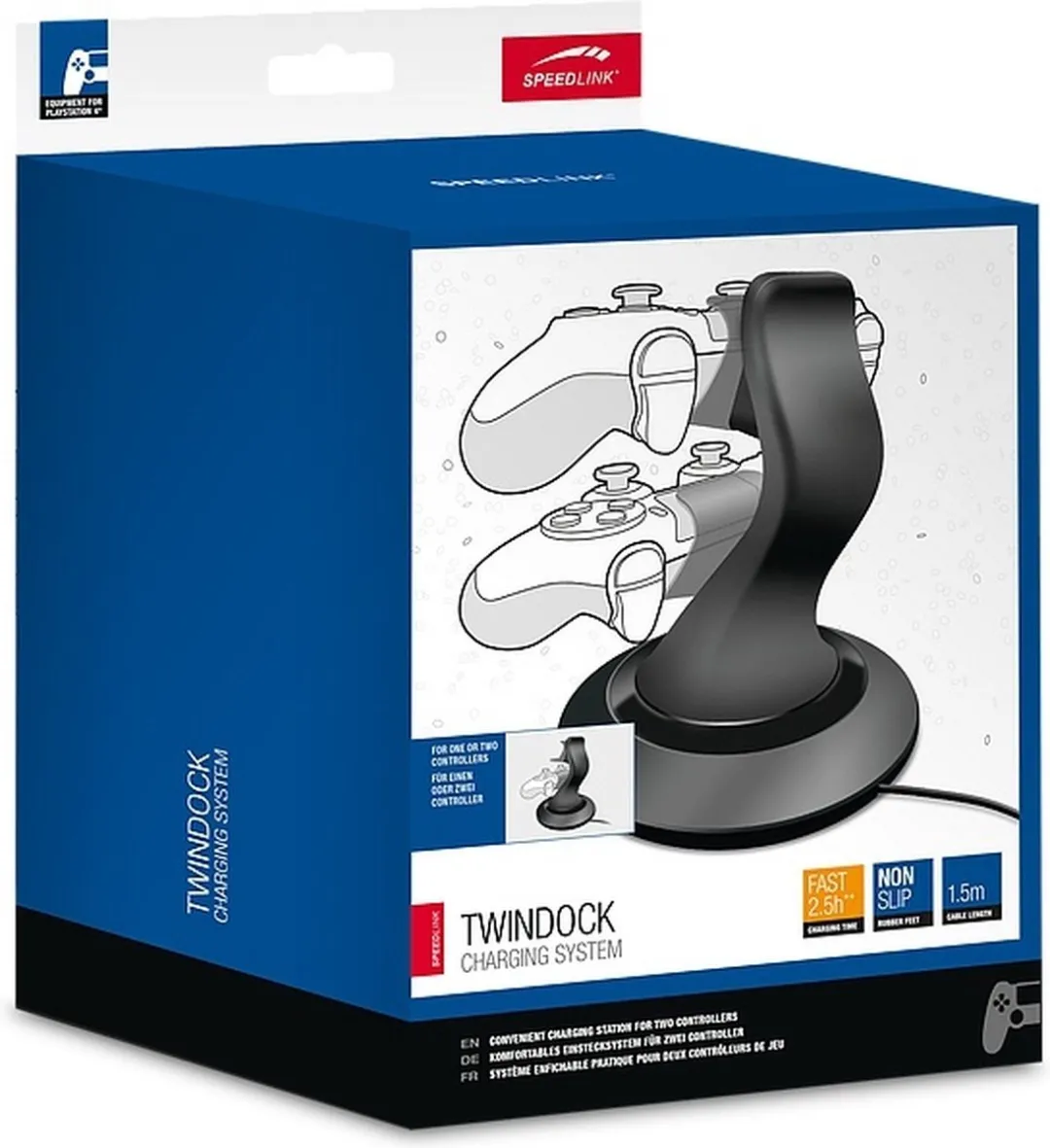 Speedlink TWINDOCK Oplaadstation PS4 - 2 Controllers - Zwart