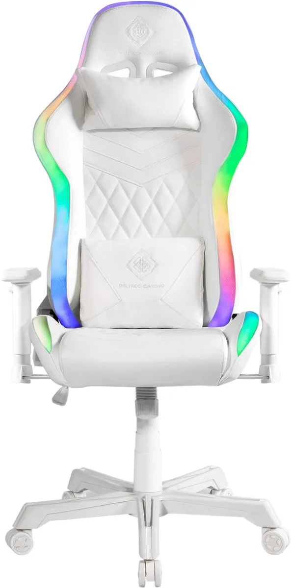 Deltaco WCH90 Gamestoel GAM-080-W - RGB - Wit