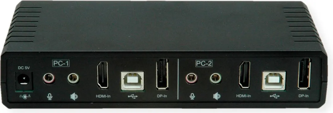 Roline KVM Audioswitch Dual Head HDMI 4K60 - 2 PC