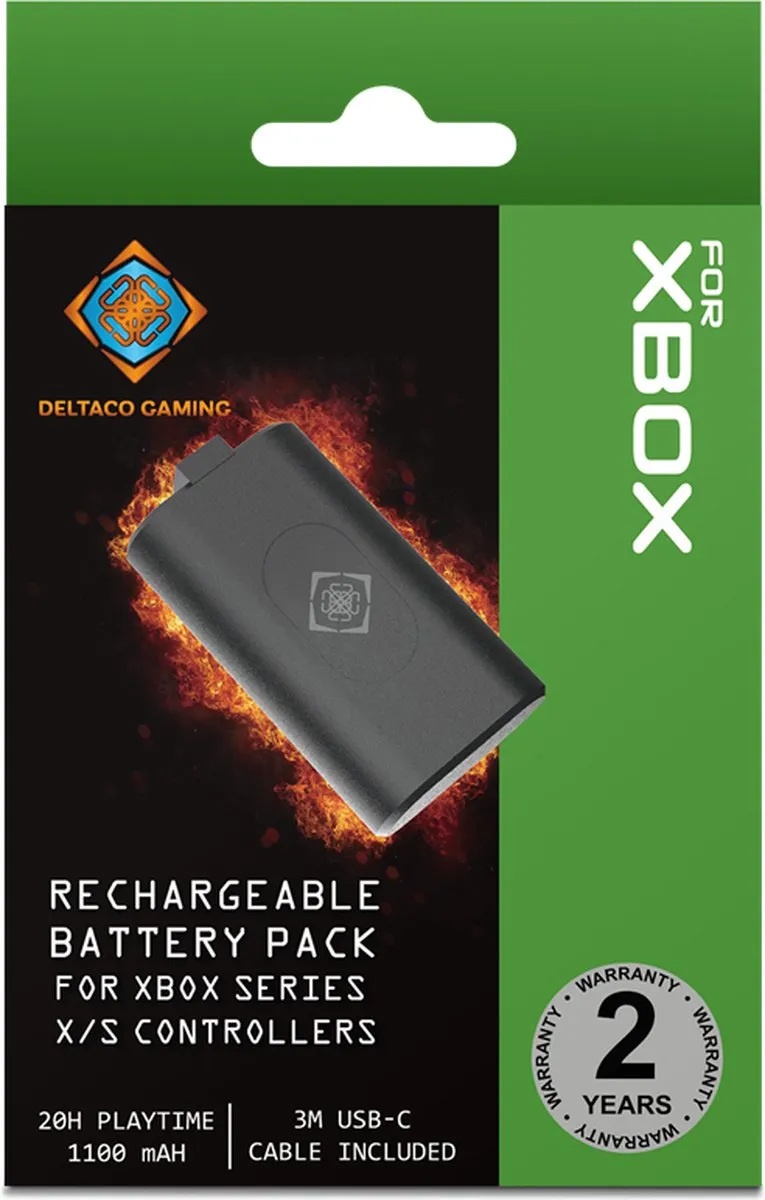 Deltaco GAM-142 Oplaadbare Batterij Xbox Series X|S - 1100mAh - Zwart