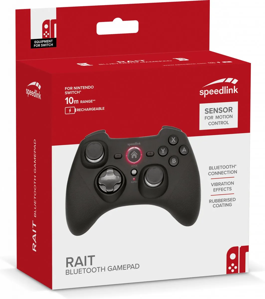 Speedlink RAIT SL-330402-RRBK Bluetooth Controller - Nintendo Switch/OLED - Zwart