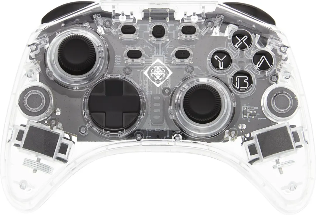 Deltaco GAM-149-T Draadloze Pro Controller - RGB - Geschikt voor Nintendo Switch/PC/Android/iOS - Transparant