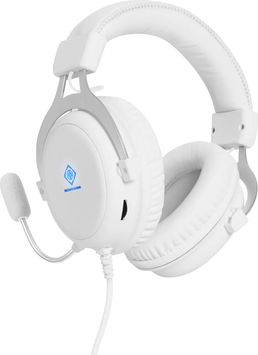 Deltaco WH85 Gaming Headset - Wit - GAM-030-W - afbeelding 6 van 6