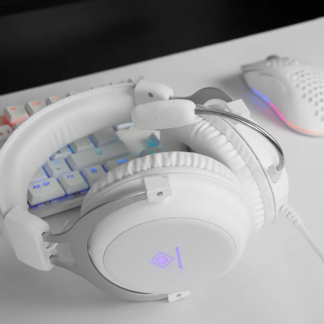 Deltaco WH85 Gaming Headset - Wit - GAM-030-W