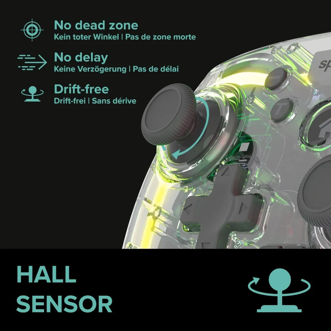 Speedlink RAIT NX SL-650115-CR Draadloze Gaming Controller - Transparant