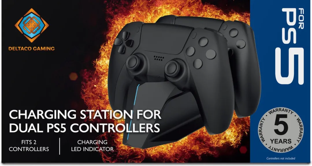 Deltaco GAM-147 Dual Docking Station PS5 - Zwart