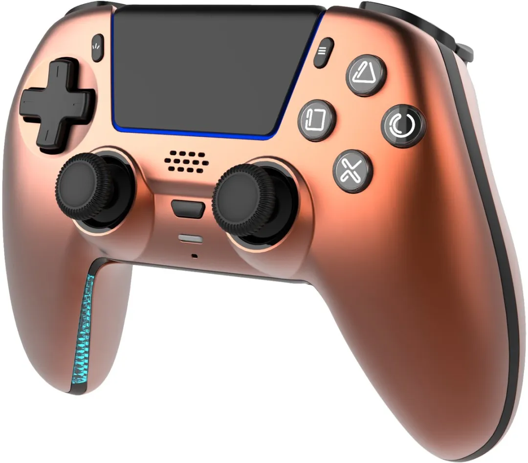 Deltaco Gaming Draadloze Pro Controller + Oplaadstation - Hall-Effect - Oranje/Koper - PS5/PC/Mobile