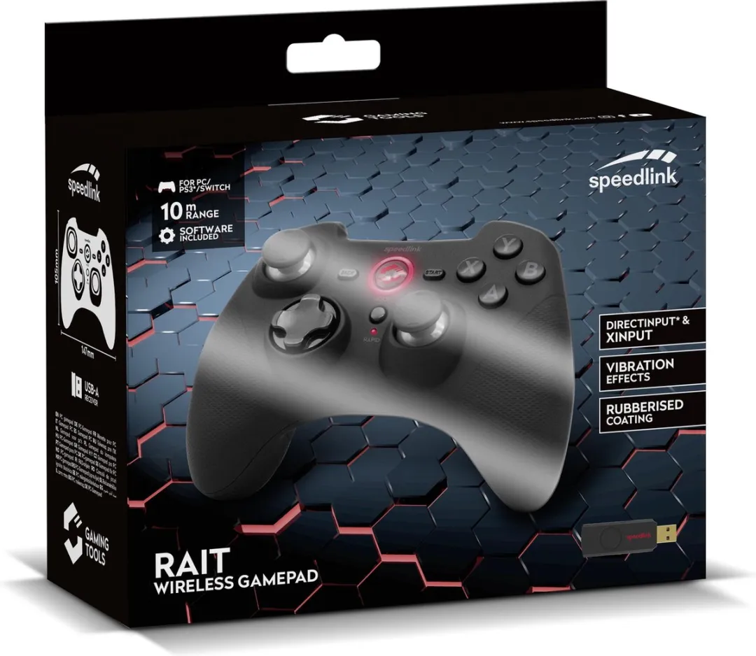 Speedlink RAIT Draadloze Gaming Controller SL-650110-BK - Zwart